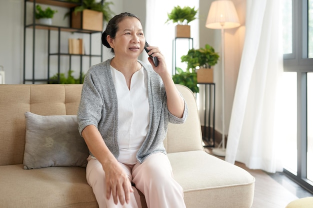 Worried Woman Talking on Phone