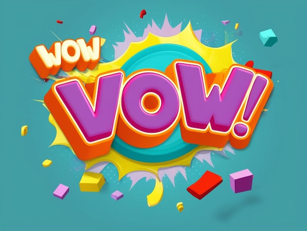 WOW a fun cartoon 3d text effect