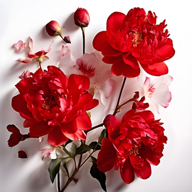 a wreath of red roses with a white background with a white border