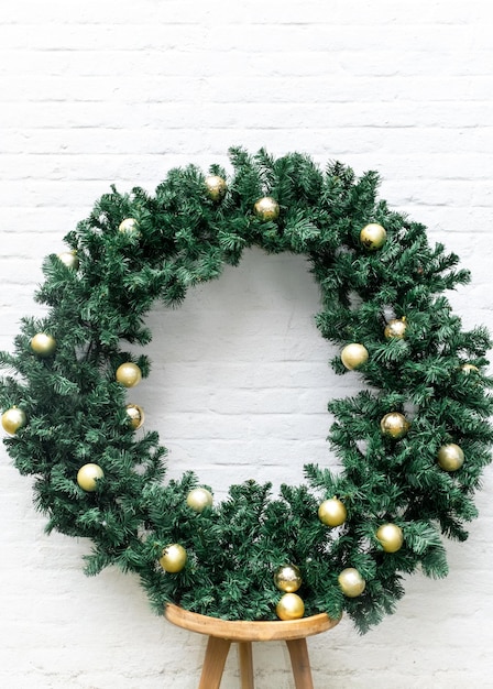 Wreath white wall decoration house garland gift party new year christmas