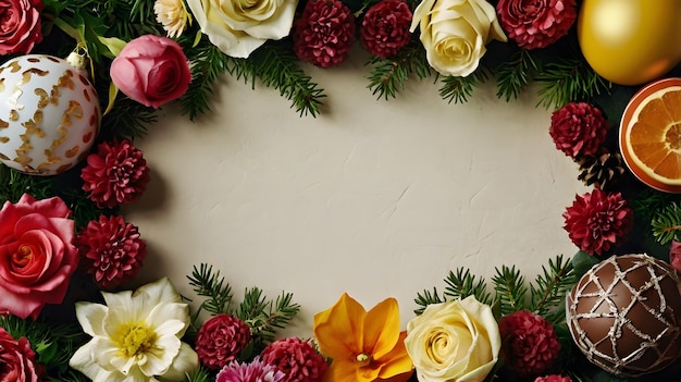 a wreath with a wreath of flowers and a wreath with a yellow bow