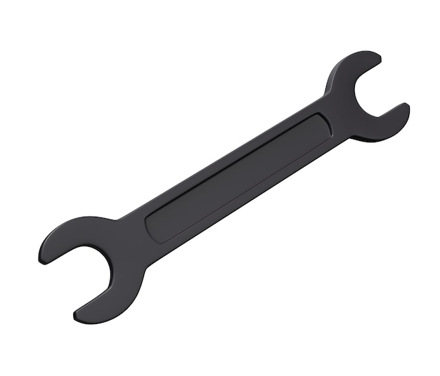 Wrench 3d icon 3d render minimal cartoon illustration