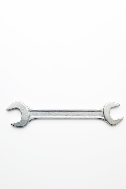 Wrench isolated  . Top view. Clipping path