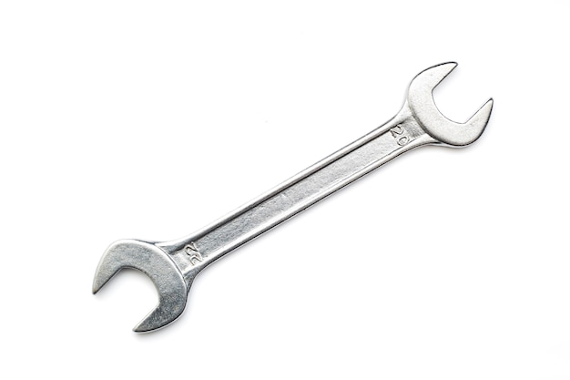 Wrench isolated  . Top view. Clipping path