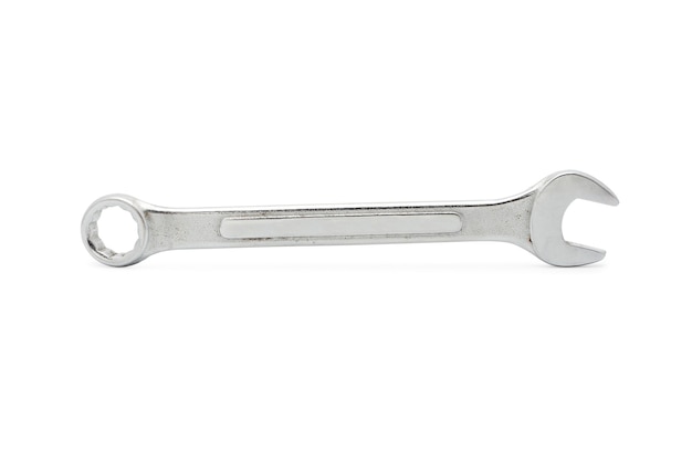 Wrench metal spanner isolated on white