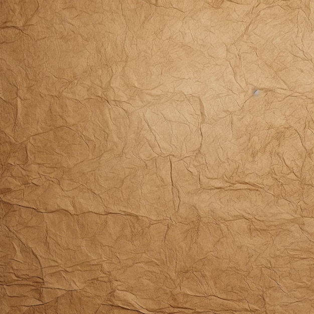 Wrinkled brown paper with a small hole in the middle generative ai