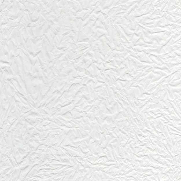 wrinkled, crumpled, clean white paper tissue texture as background