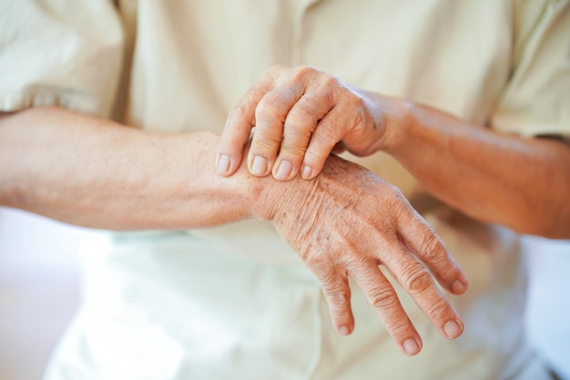 Wrist pain in the elderly or diseases related to rheumatism.