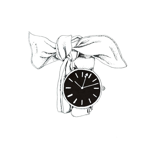 Wristwatches graphic handdrawn illustration