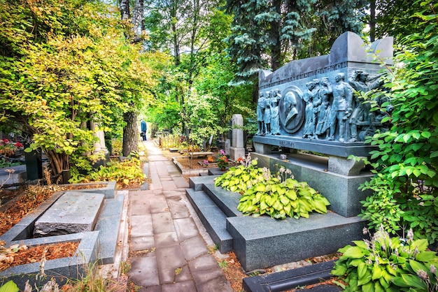 Writer Alexei Nikolayevich Tolstoy grave Novodevichy Cemetery Moscow