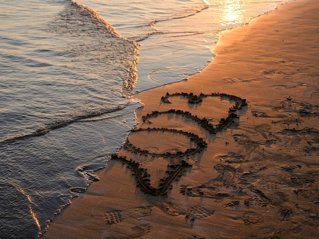 Writing 2023 on sand beach