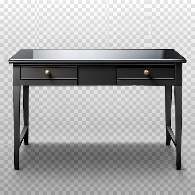 Photo writing desk on transparent background