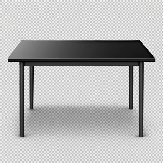 Photo writing desk on transparent background