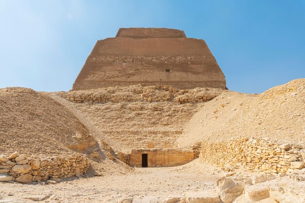 The wrong pyramid in Meidum near Cairo Egypt One of the oldest sights of Egypt in the desert