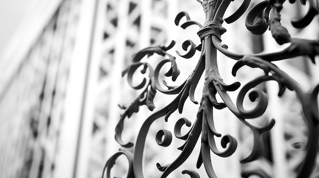 Photo wrought gates black and white