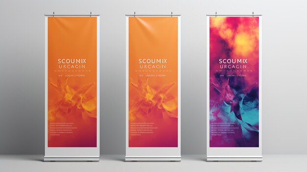 Photo x banner mockup for event display design