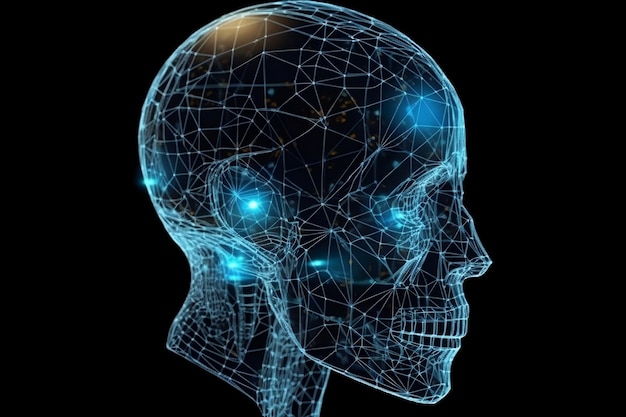 x ray of human head Generative AI