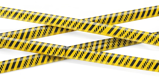 Photo x shape barricade tape on white background with clipping path