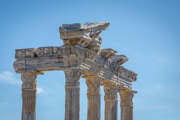 XA Temple of Apollo ancient ruins in Side Turkey