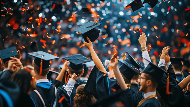 xAA joyful photograph of a graduation ceremony