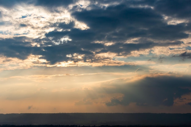 XAcolorful dramatic sky with cloud at sunset