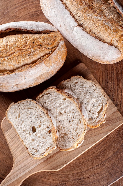 XANaturally leavened bread with hard crust