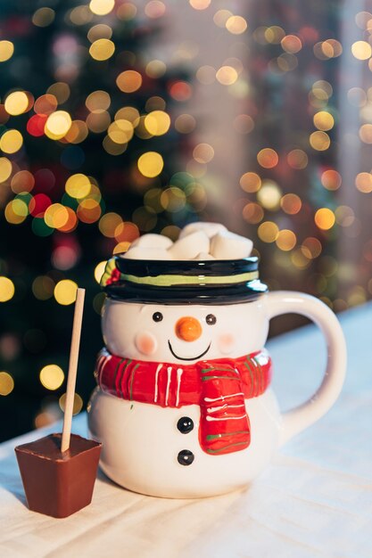 Xmas 3d Snowman mug with warm cacao