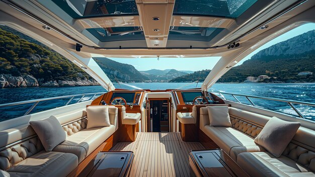 Photo yacht interior elegant space