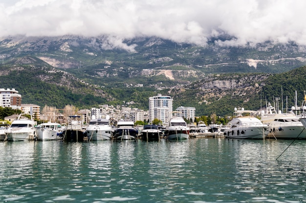 Yachts at the marina Budva Montenegro