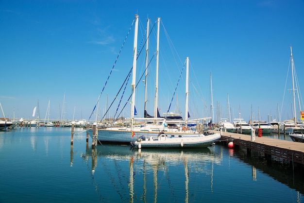 Yachts in the port waiting