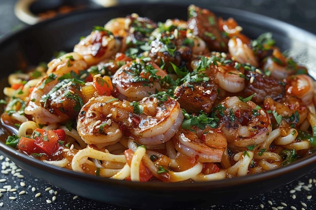 Yakisoba in the kitchen table professional advertising food photography