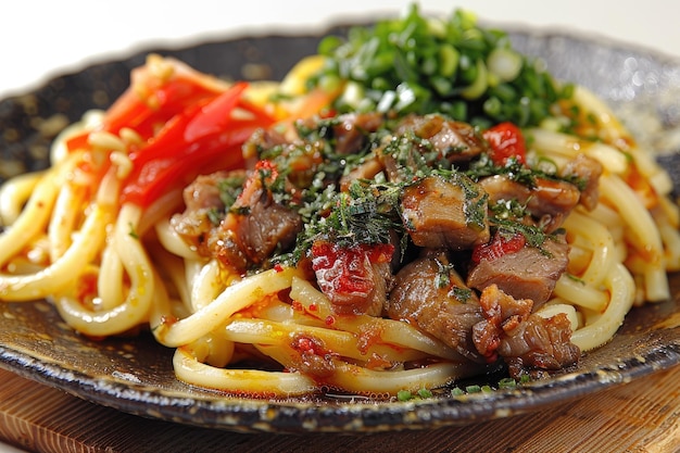 Yakisoba in the kitchen table professional advertising food photography