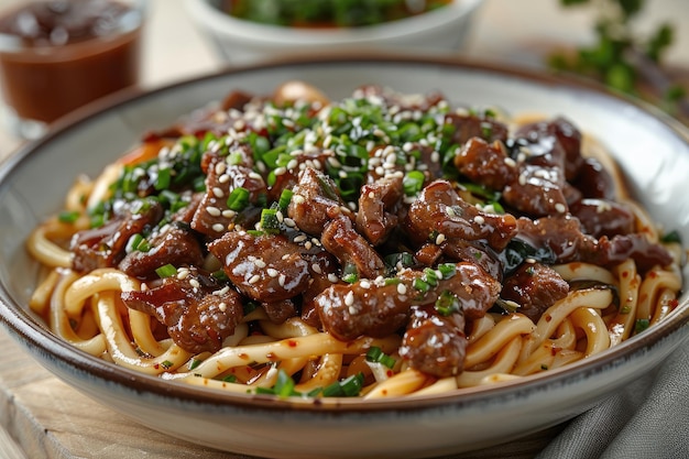 Yakisoba in the kitchen table professional advertising food photography