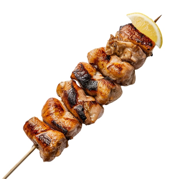 Yakitori isolated on white background