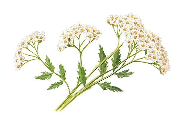 Photo yarrow flower plant element realistic