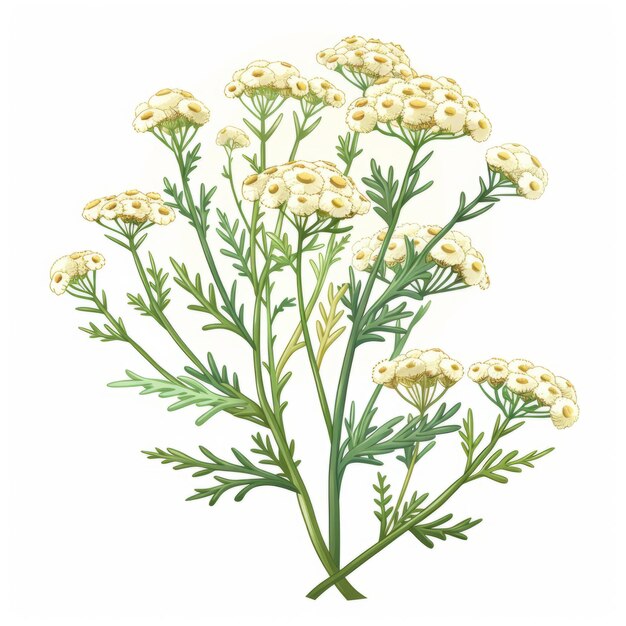 Photo yarrow isolated on white background