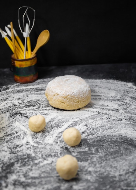 yeastfree dough on a floured surface