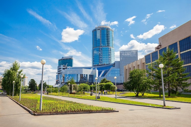 YEKATERINBURG, RUSSIA - JULY 02, 2016: Boris Yeltsin Presidential Center (Yeltsin Center) is a social, cultural and educational center in Yekaterinburg, Russia.