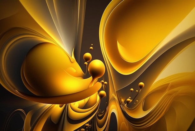 Yellow abstract beautiful background generative ai