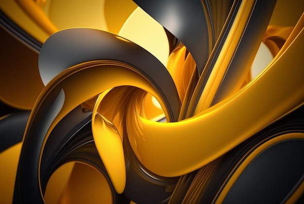 Yellow abstract beautiful background generative ai