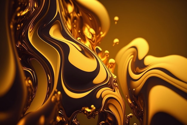 Yellow abstract beautiful background generative ai