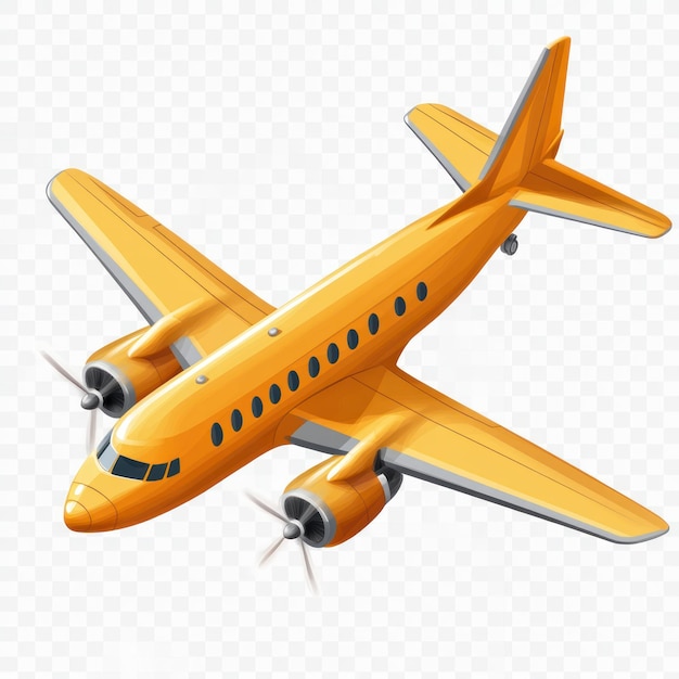 Yellow Airplane Illustration