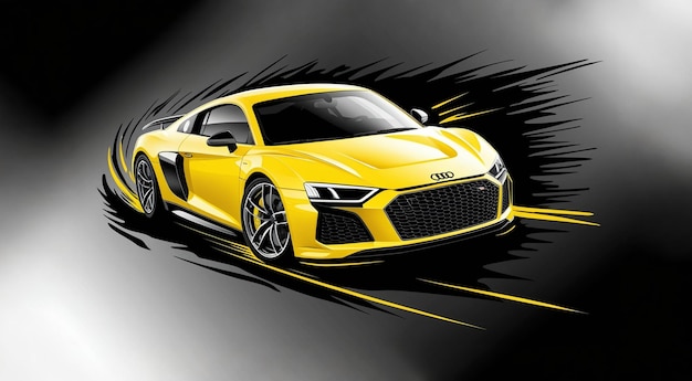 Yellow Audi R8