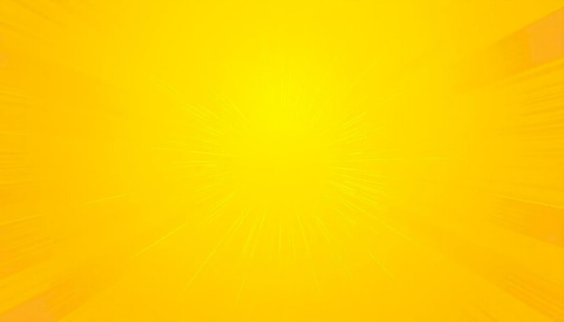 Photo yellow background with bright white sun shining rays