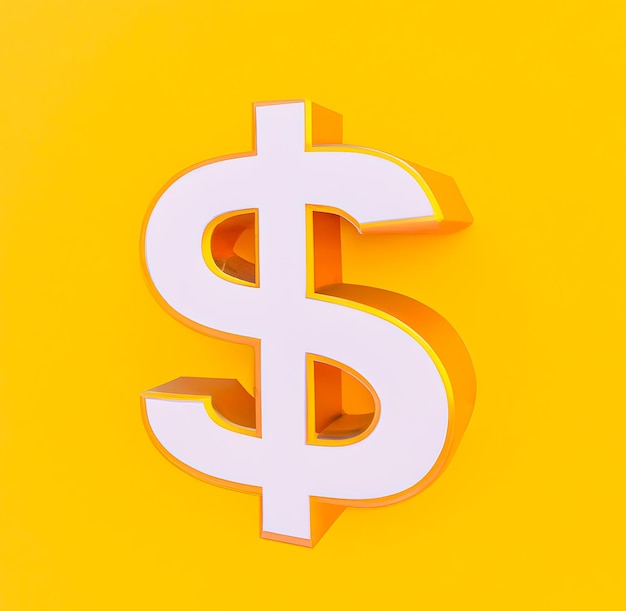 A yellow background with a dollar sign on it