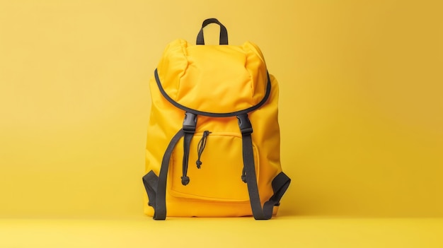 Yellow backpack Illustration AI GenerativexA