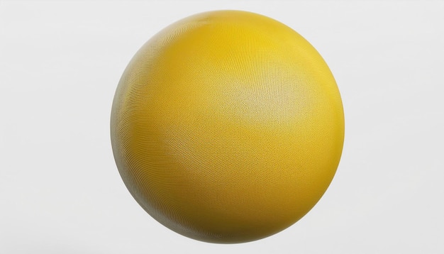 Photo a yellow ball with a shadow on it is shown