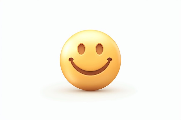 a yellow ball with a smiley face on it Ai photo