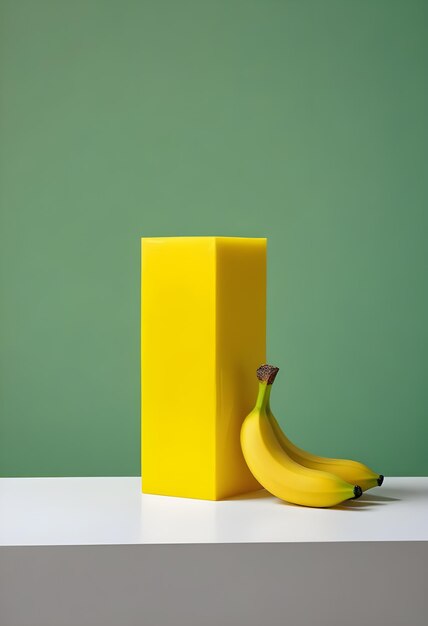 a yellow banana is next to a yellow candle