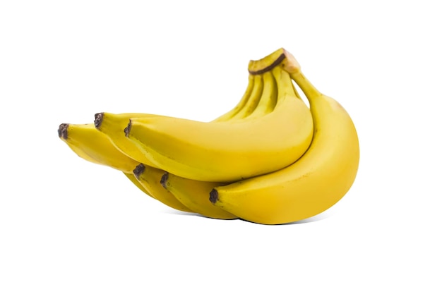 Yellow banana isolated on a white surface